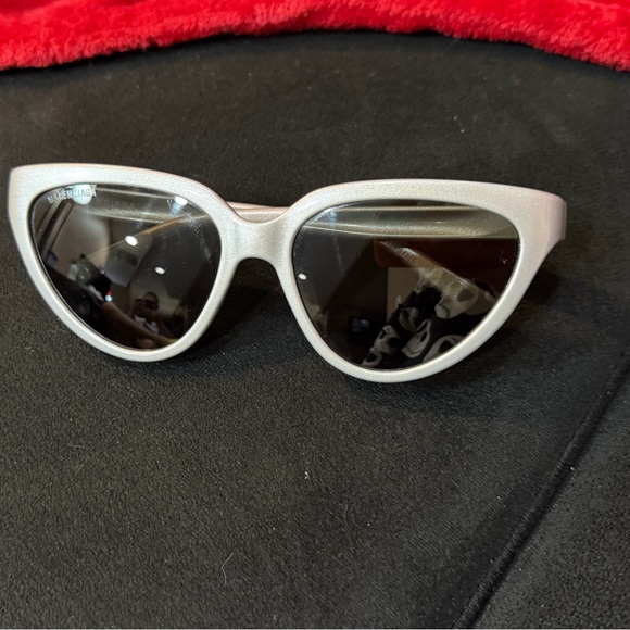 Balenciaga Metallic Silver Sunglasses